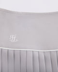 [FL signature] Silk twisted flare pleated skirt - Grey