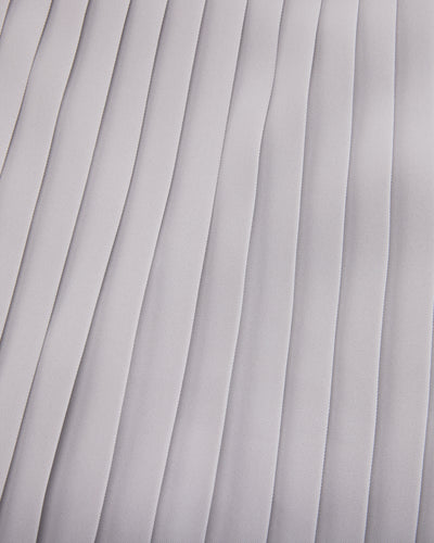 [FL signature] Silk twisted flare pleated skirt - Grey