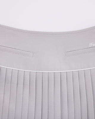 [FL Signature] Fair Liar Silk Twisted Flare Pleated Skirt - Grey