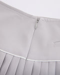 [FL signature] Silk twisted flare pleated skirt - Grey