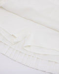 [FL signature] Silk twisted flare pleated skirt - White