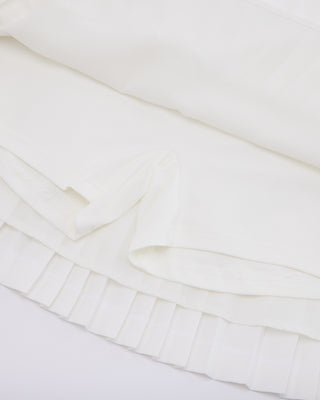 [FL Signature] Fair Liar Silk Twisted Flare Pleated Skirt - White