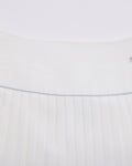 [FL signature] Silk twisted flare pleated skirt - White