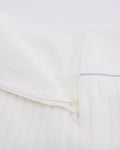 [FL signature] Silk twisted flare pleated skirt - White