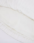 [FL signature] Silk twisted flare pleated skirt - White