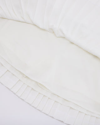[FL Signature] Fair Liar Silk Twisted Flare Pleated Skirt - White