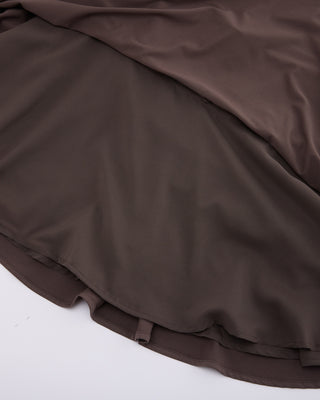 High waist jersey flared skirt - Brown