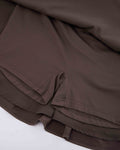 High waist jersey flared skirt - Brown