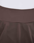 High waist jersey flared skirt - Brown