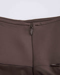 High waist jersey flared skirt - Brown