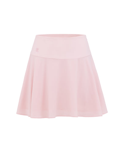 High waist jersey flared skirt - Pink