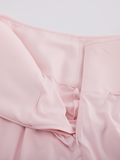 High waist jersey flared skirt - Pink