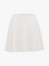 High waist jersey flared skirt - White