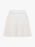 High waist jersey flared skirt - White