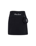 High waist ball pocket H-line skirt - Black