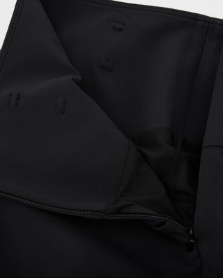 High Waist Ball Pocket H-Line Skirt - Black