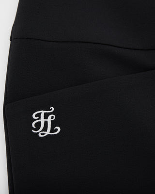 High Waist Ball Pocket H-Line Skirt - Black