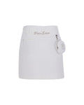 High waist ball pocket H-line skirt - White