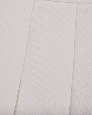 Lettering Jacquard Pleated Skirt - Cream