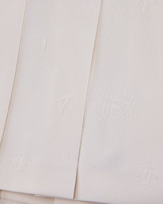 Lettering Jacquard Pleated Skirt - Cream