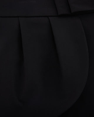 High waist ribbon flap skirt (Black)