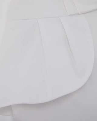 High Waist Ribbon Flap Skirt - White