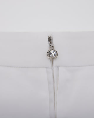High Waist Ribbon Flap Skirt - White