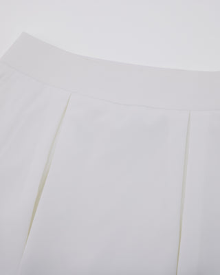 Double Layer Flared Skirt - White