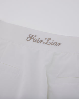 Double Layer Flared Skirt - White