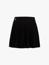 Pique pleated skirt - Black