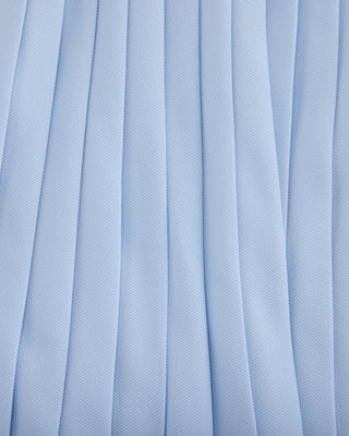 Pique pleated skirt - Light Blue
