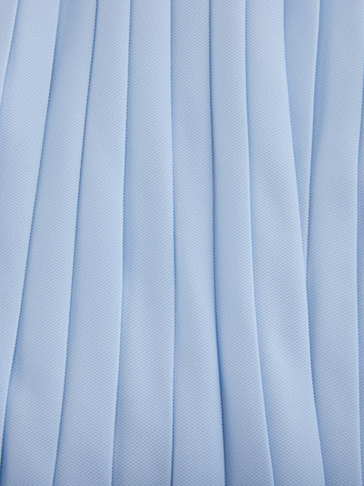 Pique pleated skirt - Light Blue