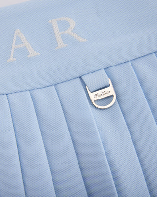 Pique pleated skirt - Light Blue