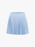 Pique pleated skirt - Light Blue