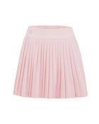 Pique pleated skirt (Pink)