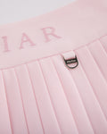Pique pleated skirt - Pink