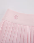 Pique pleated skirt - Pink