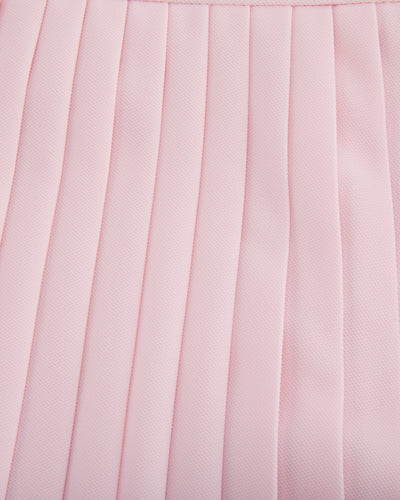 Pique pleated skirt - Pink