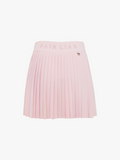 Pique pleated skirt - Pink