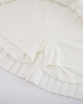 Pique pleated skirt - White