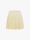 Pique pleated skirt - Yellow