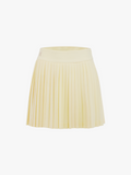 Pique pleated skirt - Yellow