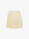 Pique pleated skirt - Yellow