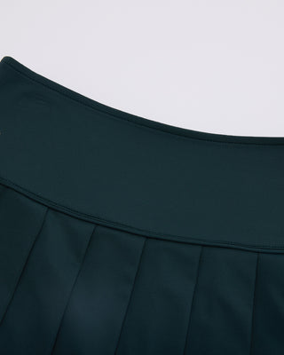 Fair Liar Performance Pleated Skirt - Dark green