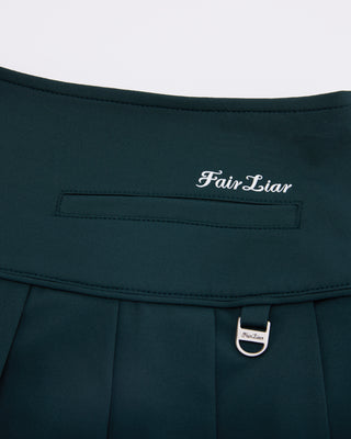 Fair Liar Performance Pleated Skirt - Dark green