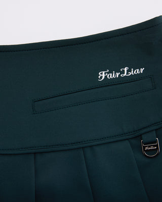 Fair Liar Performance Pleated Skirt - Dark green