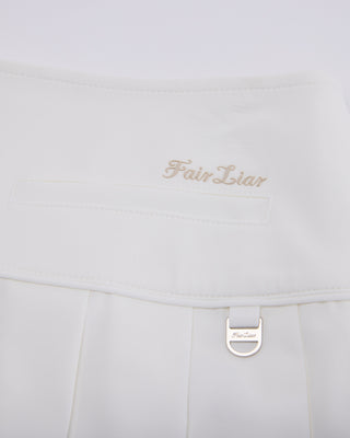 Fair Liar Performance Pleated Skirt - White