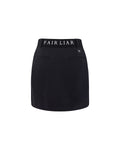 Back band H-line skirt - Black