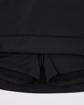 Back band H-line skirt - Black