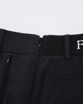 Back band H-line skirt - Black